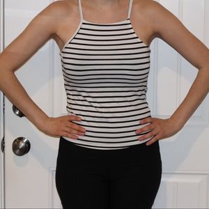 White and Black Tank Top